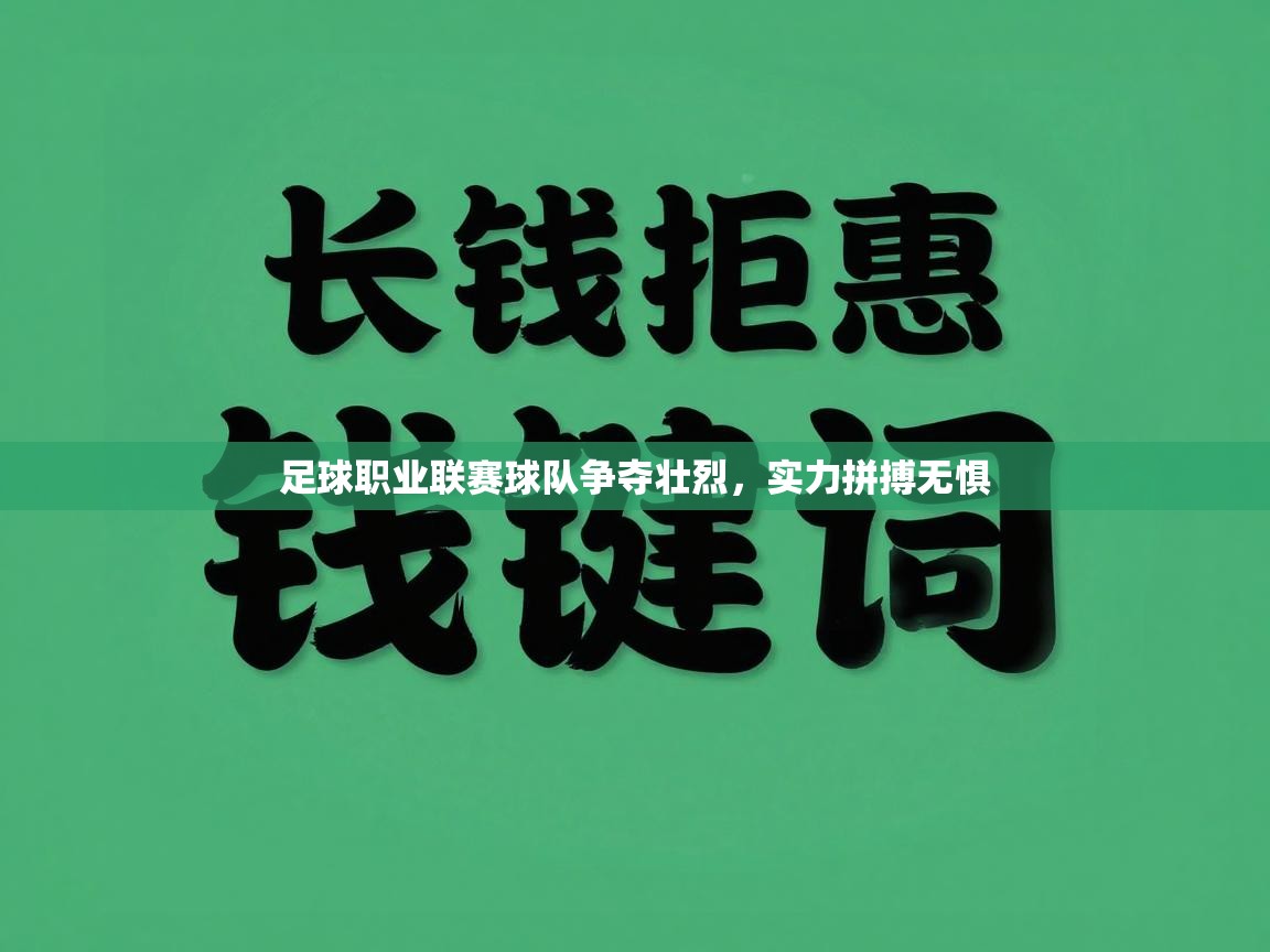 足球职业联赛球队争夺壮烈,实力拼搏无惧 第1张