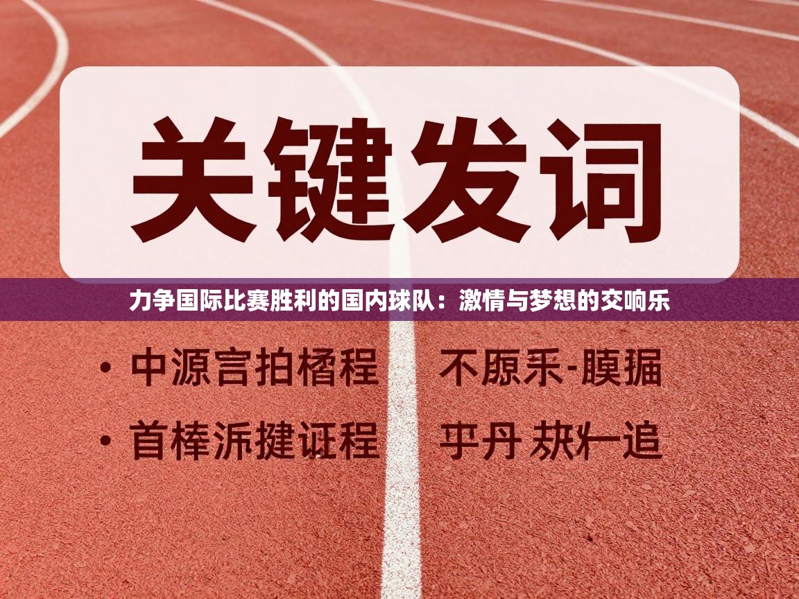 力争国际比赛胜利的国内球队：激情与梦想的交响乐